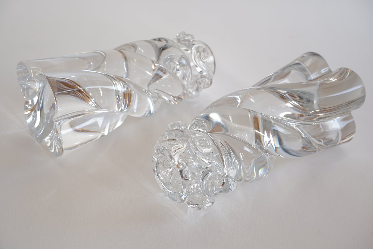 Paire de bougeoirs cristal Baccarat Aladin-photo-3