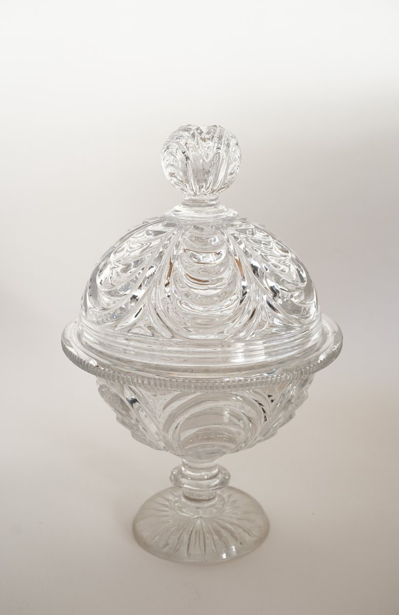Ancien drageoir, sucrier cristal Le Creusot, Baccarat-photo-2