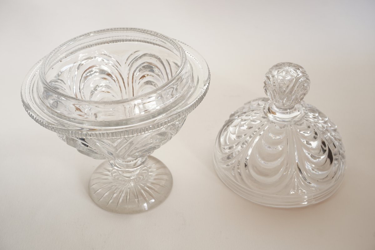 Ancien drageoir, sucrier cristal Le Creusot, Baccarat-photo-3