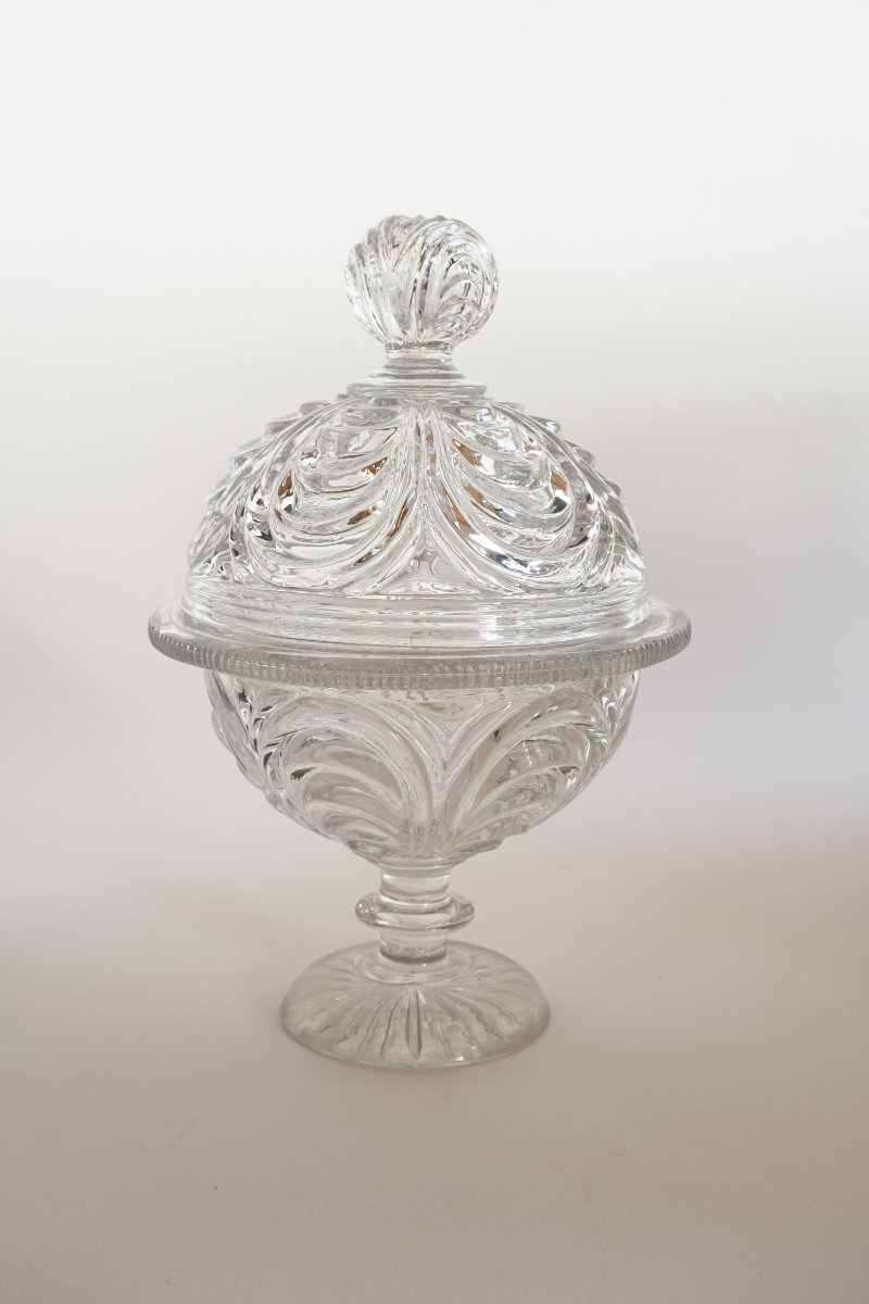 Ancien drageoir, sucrier cristal Le Creusot, Baccarat-photo-4