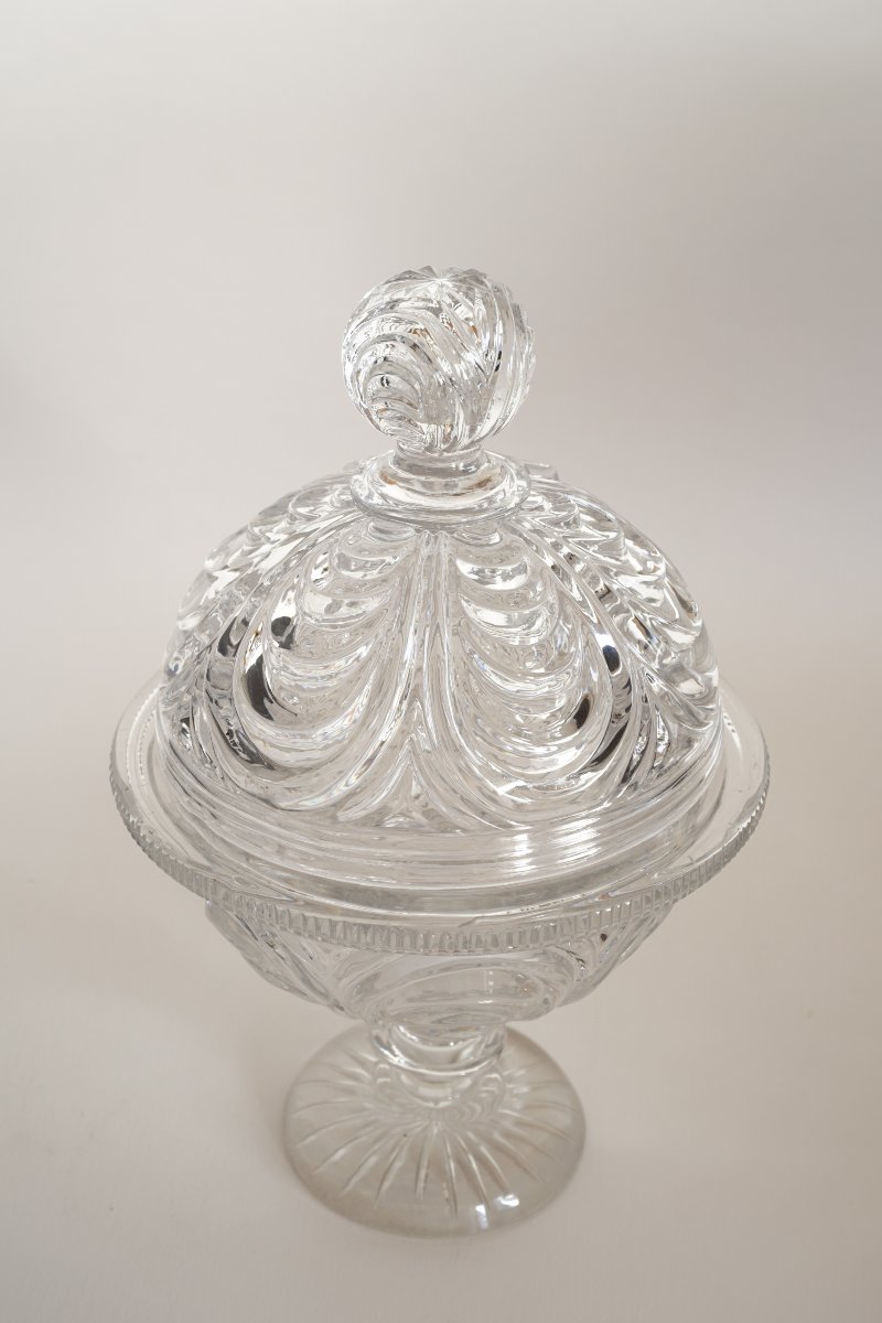 Ancien drageoir, sucrier cristal Le Creusot, Baccarat-photo-2