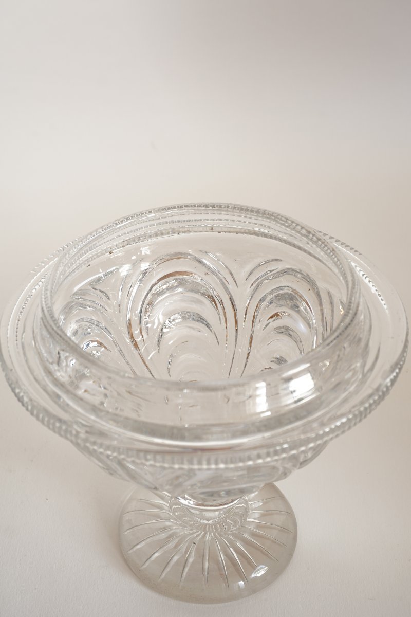Ancien drageoir, sucrier cristal Le Creusot, Baccarat-photo-4