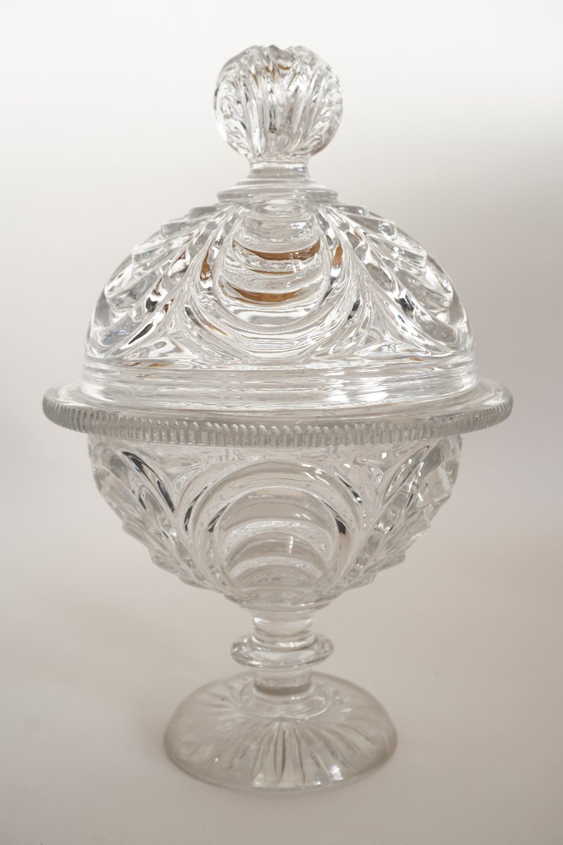 Ancien drageoir, sucrier cristal Le Creusot, Baccarat
