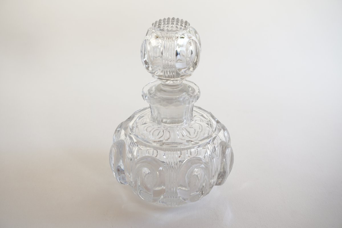 Ancien flacon de toilette, parfum cristal Baccarat, Saint Louis ?-photo-2
