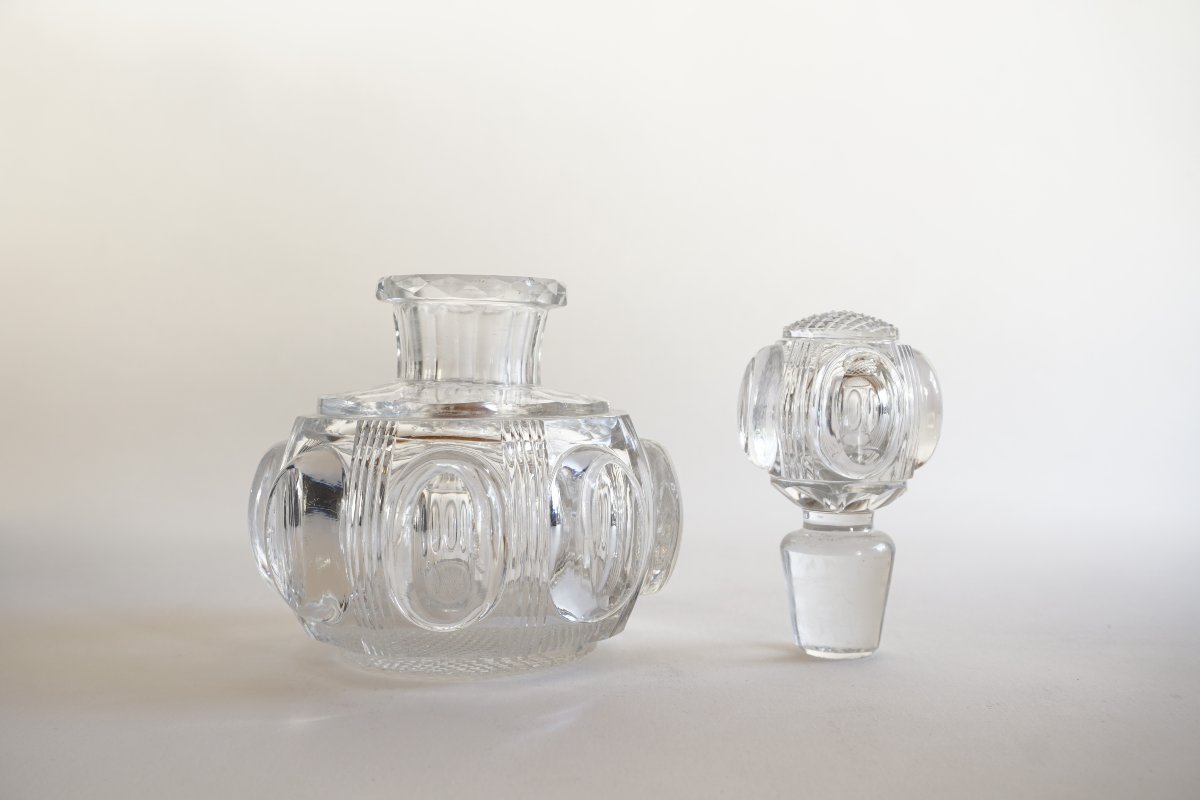 Ancien flacon de toilette, parfum cristal Baccarat, Saint Louis ?-photo-3