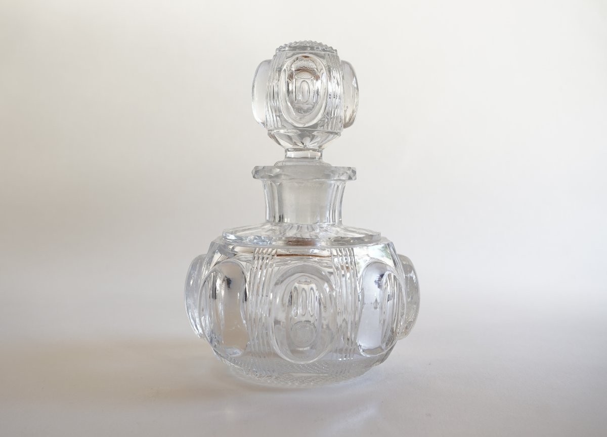 Ancien flacon de toilette, parfum cristal Baccarat, Saint Louis ?-photo-4