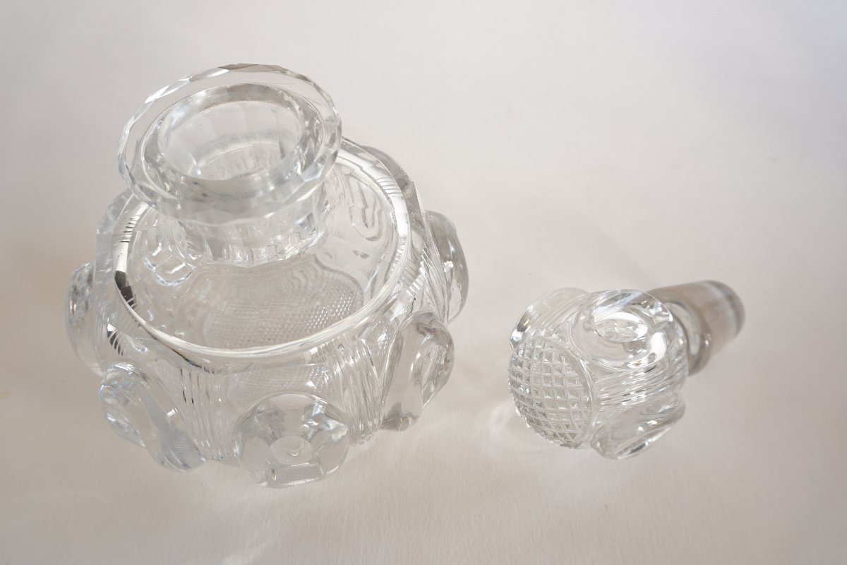Ancien flacon de toilette, parfum cristal Baccarat, Saint Louis ?-photo-1