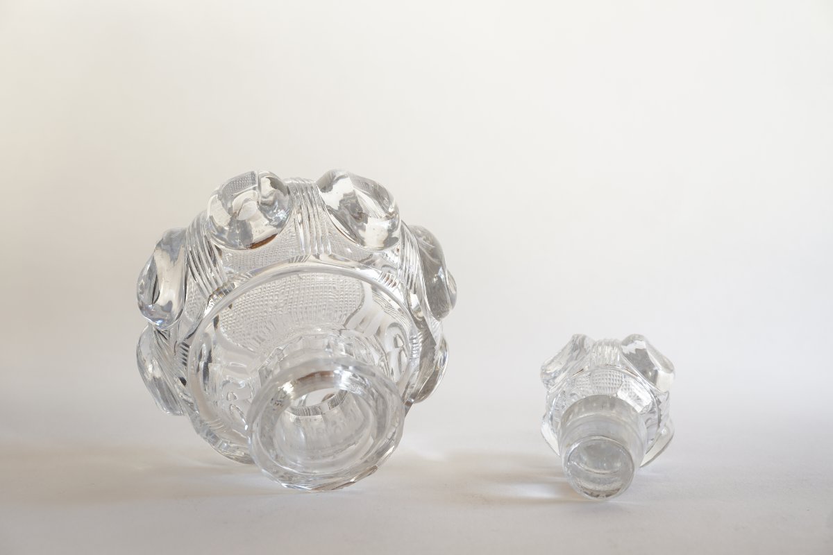 Ancien flacon de toilette, parfum cristal Baccarat, Saint Louis ?-photo-5