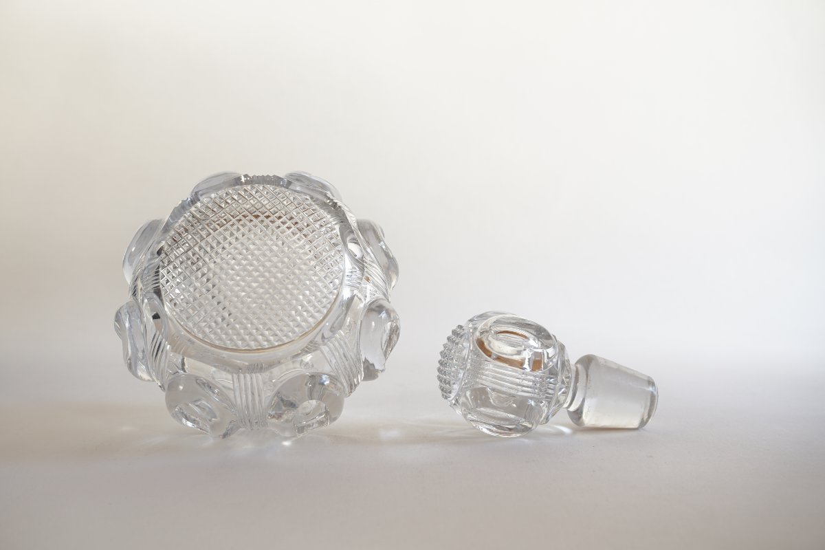 Ancien flacon de toilette, parfum cristal Baccarat, Saint Louis ?-photo-6