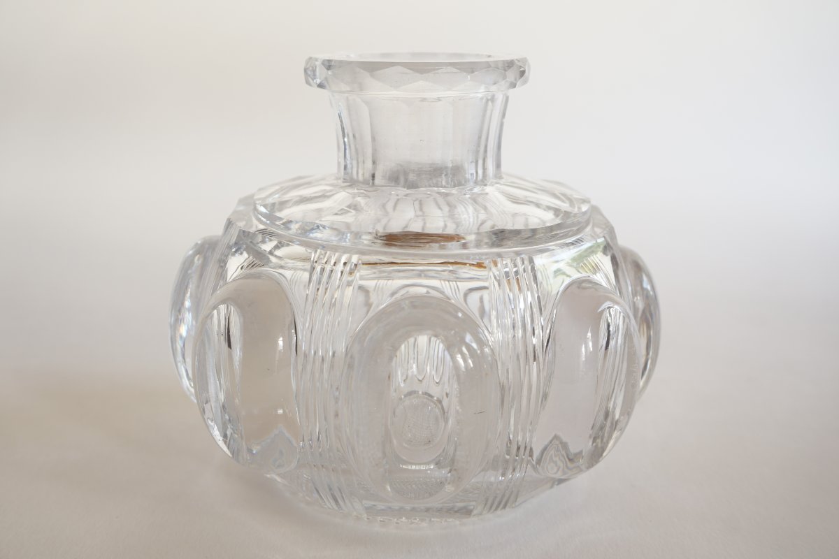 Ancien flacon de toilette, parfum cristal Baccarat, Saint Louis ?-photo-7