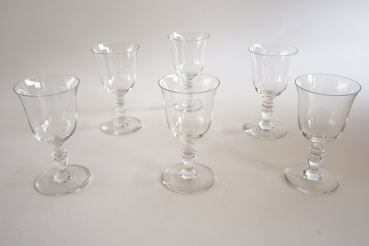6 Baccarat Vence No. 4 Crystal Wine Glasses-photo-2