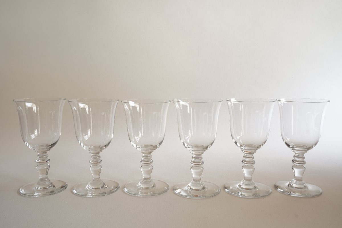 6 Baccarat Vence No. 4 Crystal Wine Glasses-photo-3