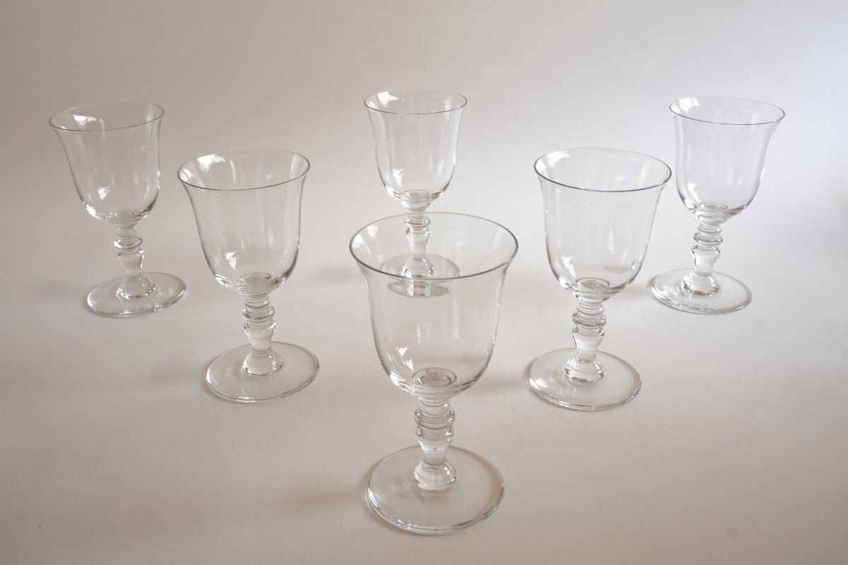 6 Baccarat Vence No. 4 Crystal Wine Glasses-photo-4