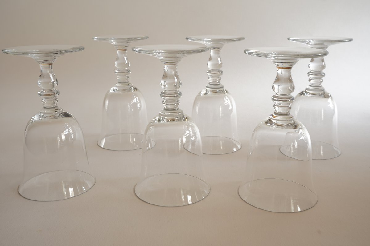 6 Baccarat Vence No. 4 Crystal Wine Glasses-photo-1