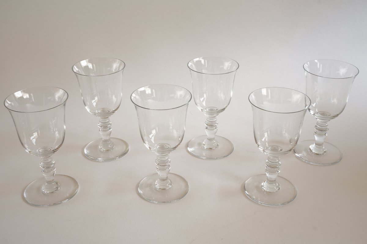 6 Baccarat Vence No. 4 Crystal Wine Glasses-photo-3