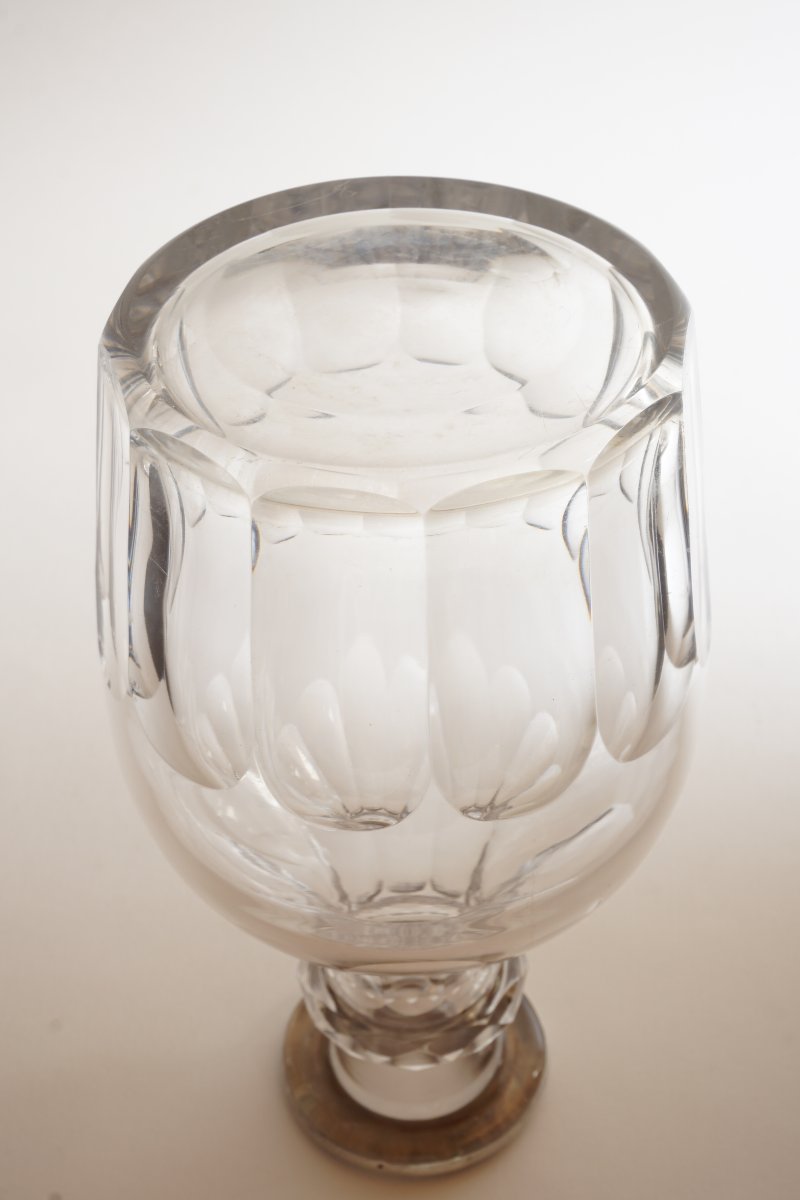 Crystal Decanter, Baccarat, Saint Louis? With Silver Collar-photo-7