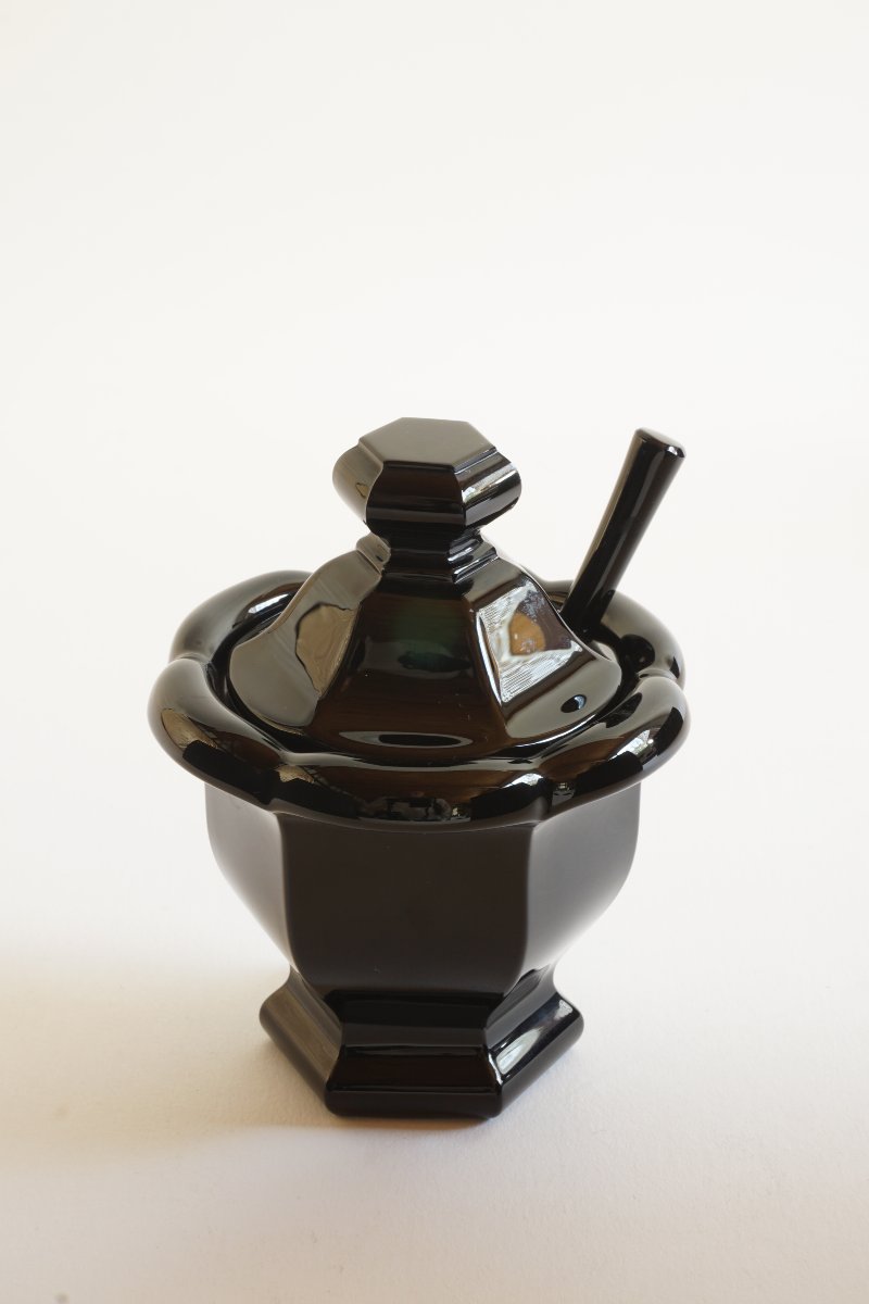 Moutardier cristal noir Baccarat Harcourt, Missouri-photo-2