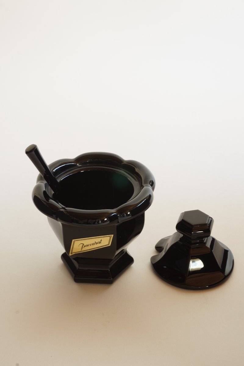Moutardier cristal noir Baccarat Harcourt, Missouri-photo-3