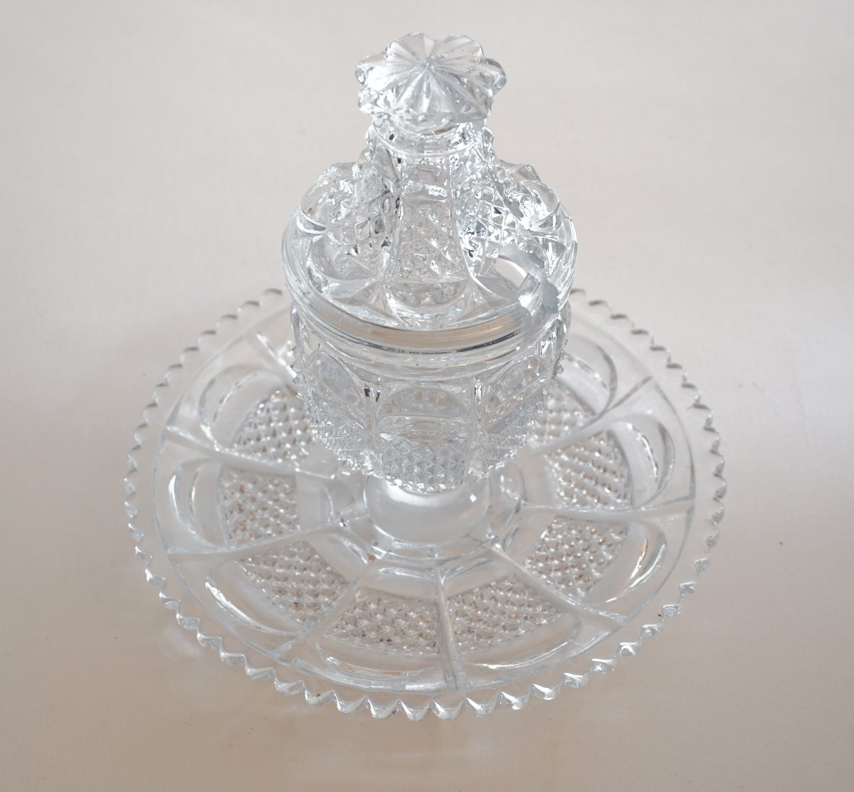 Moutardier cristal Charles X Le Creusot Montcenis, Baccarat?-photo-2