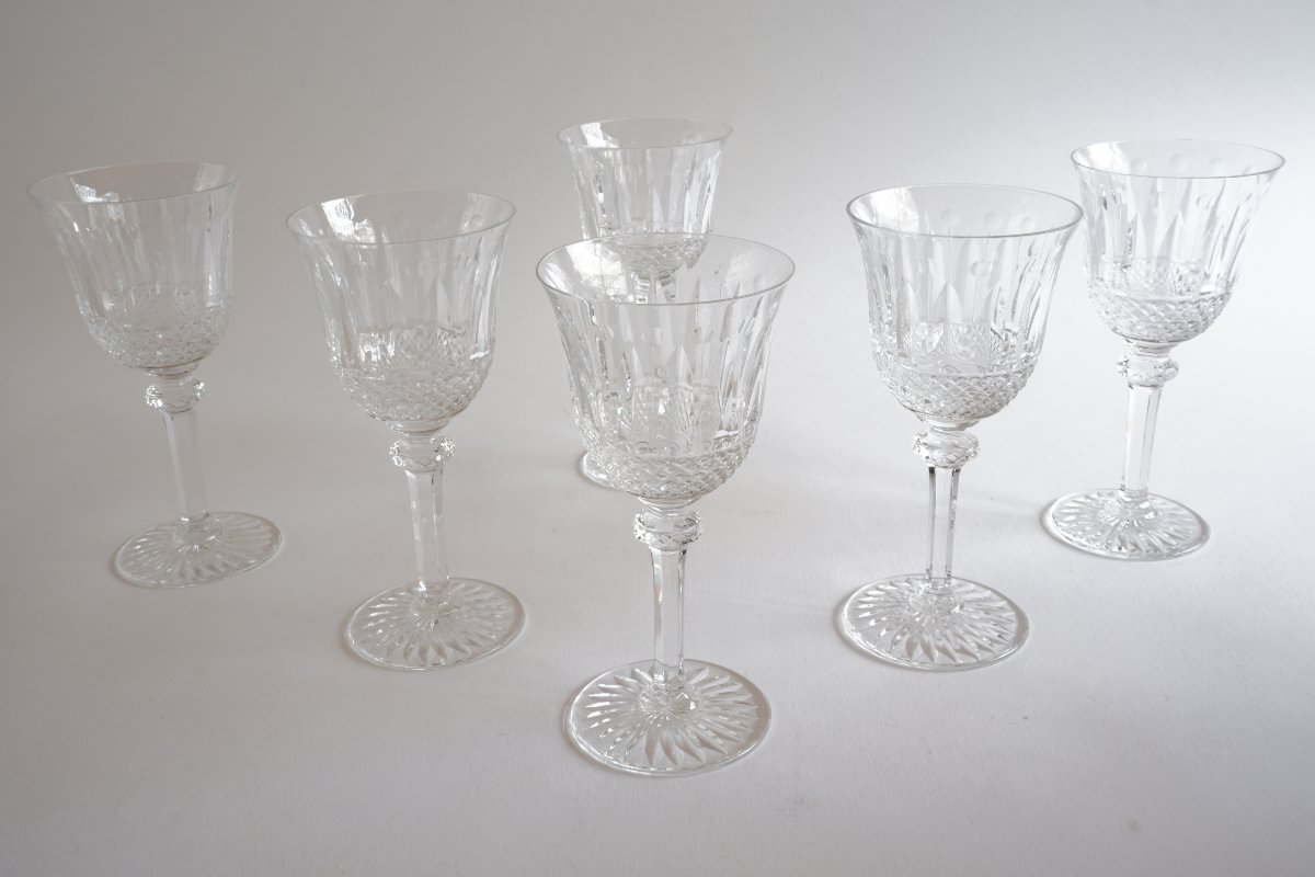 6 Saint Louis Tommy No. 4 Crystal Wine Glasses-photo-1