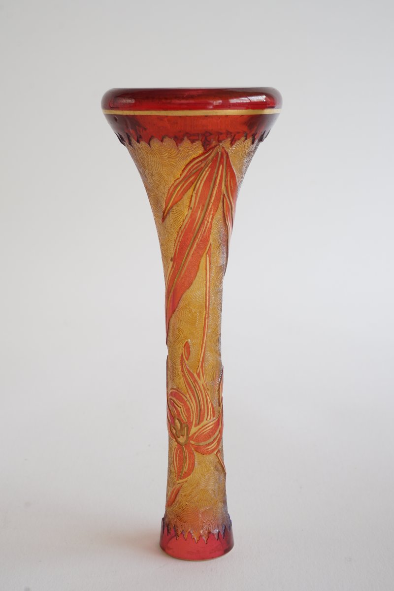 Saint Louis Overlay Crystal Single-flower Vase-photo-4