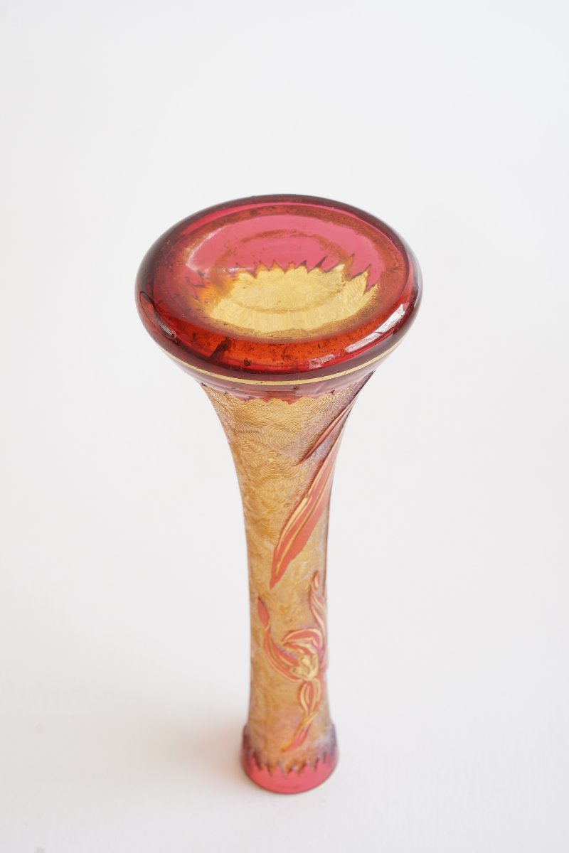 Saint Louis Overlay Crystal Single-flower Vase-photo-8