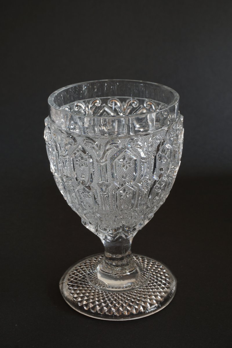 Verre Charles X cristal Baccarat ancien-photo-3