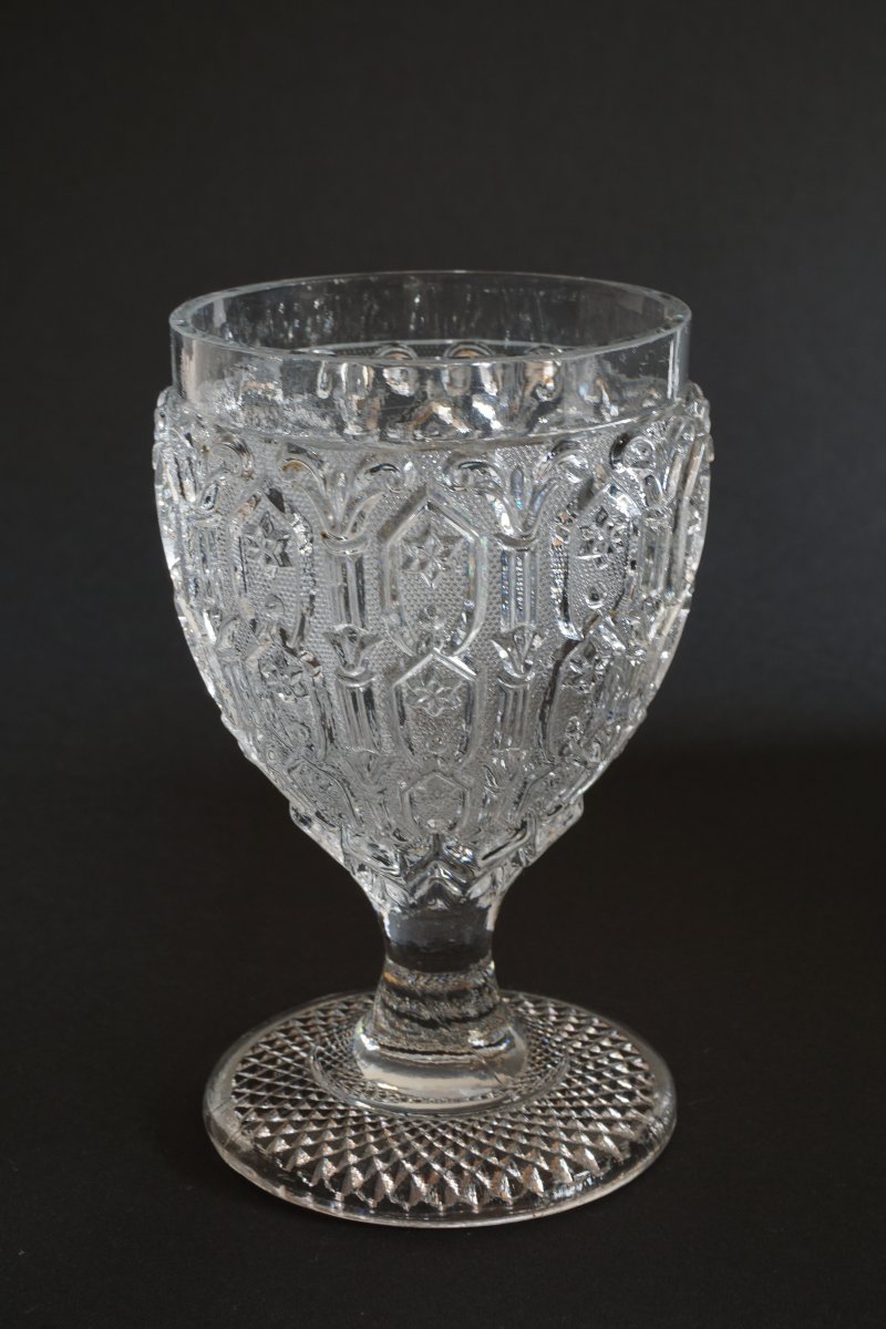 Verre Charles X cristal Baccarat ancien-photo-1