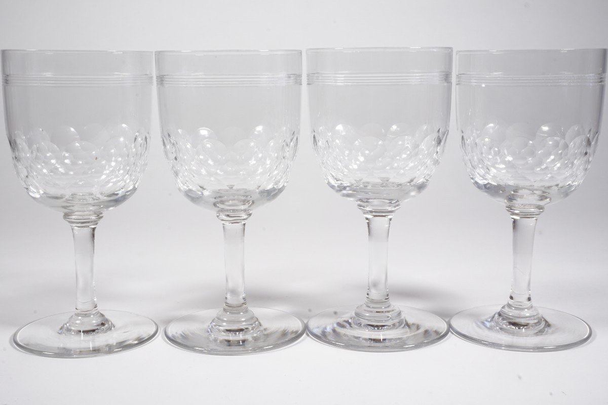 4 verres à vin Cristal Baccarat Chauny-photo-2