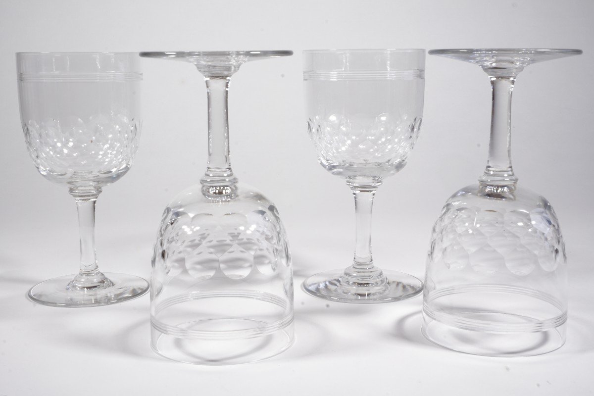 4 verres à vin Cristal Baccarat Chauny-photo-4