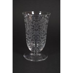 Baccarat Erna Engraved Crystal Vase