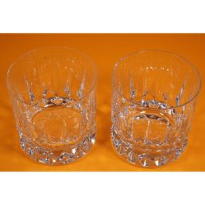 Pair Of Tumblers, Saint Louis Crystal Whiskey Glasses