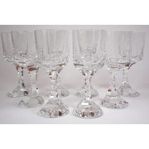 Glass N°3, 8 Baccarat Narcisse Crystal Wine Glasses