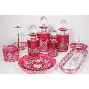 Garniture de toilette Cristal Baccarat rouge