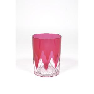 Verre, gobelet cristal Baccarat Richelieu rouge