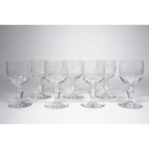 7 verres à vin N°4 cristal Baccarat Renaissance