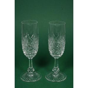 2 flutes à champagne cristal Baccarat Renaissance (10 disponibles)