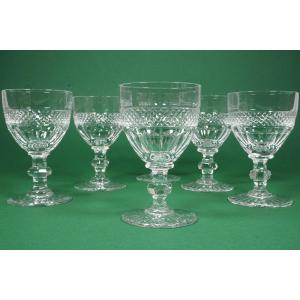6 verres à vin N°3 cristal Saint Louis Trianon