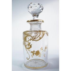 Large Gold Baccarat Crystal Toiletry Bottle