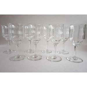 8 Baccarat Capri Crystal Water Glasses