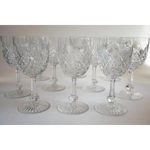10 verres à eau N°2 cristal Baccarat modèle Colbert