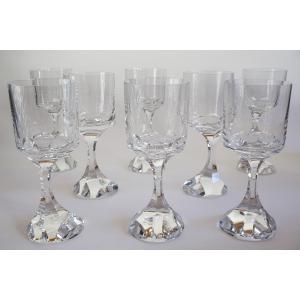 8 N°2 Baccarat Crystal Water Glasses, Narcisse Model