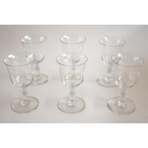 6 Baccarat Vence No. 4 Crystal Wine Glasses