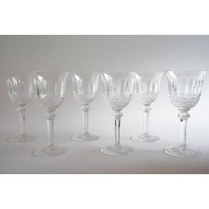 6 Saint Louis Tommy No. 4 Crystal Wine Glasses
