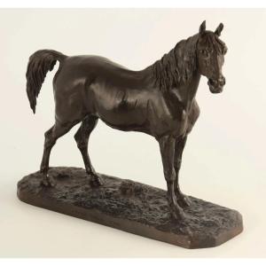 Bronze Horse By Pierre-jules Mene (1810-1879), The Arabian Stallion 'ibrahim'