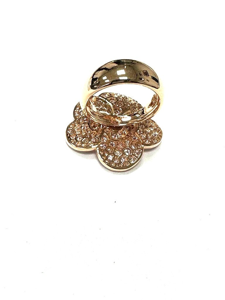 Flower Ring Rose Gold & Diamonds-photo-2