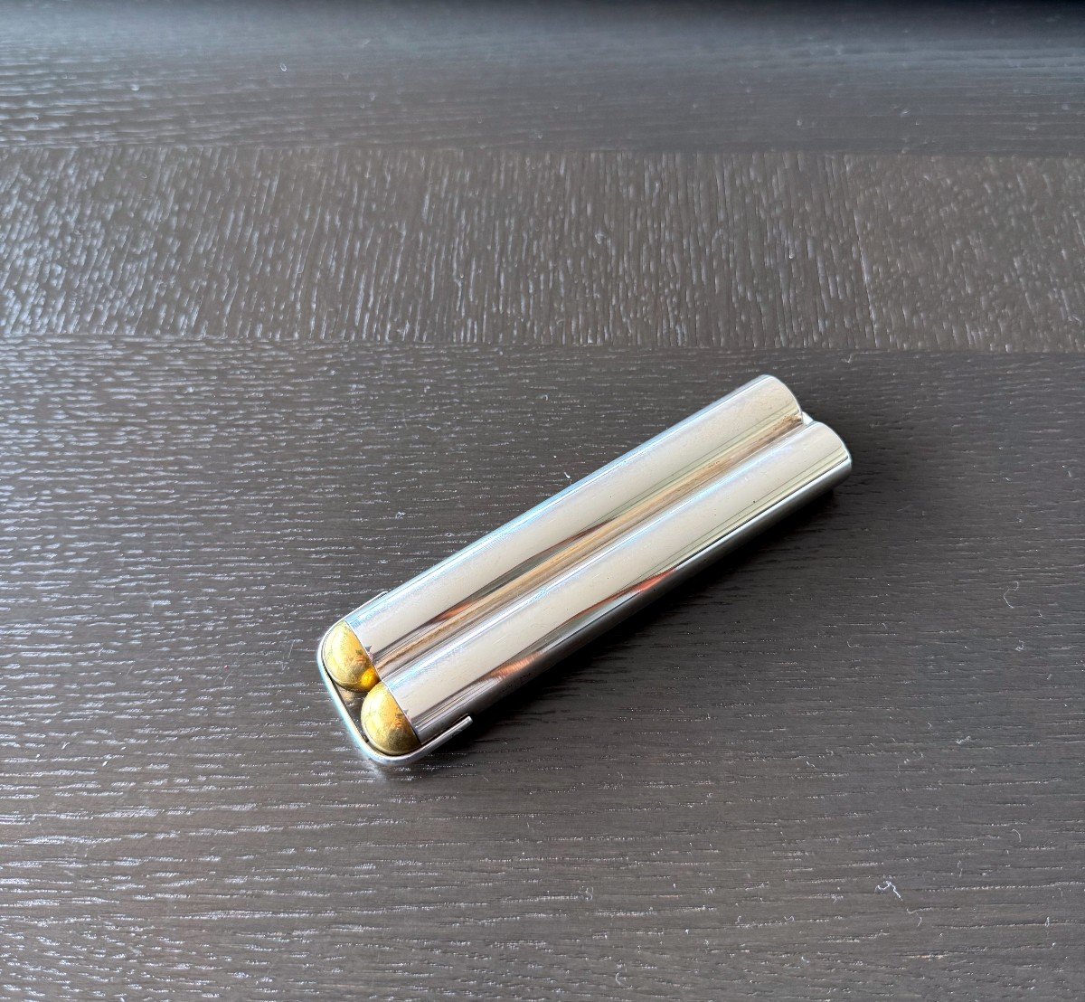 Porte-Petit Tampax  Argent Massif Et Or Jaune 18kt