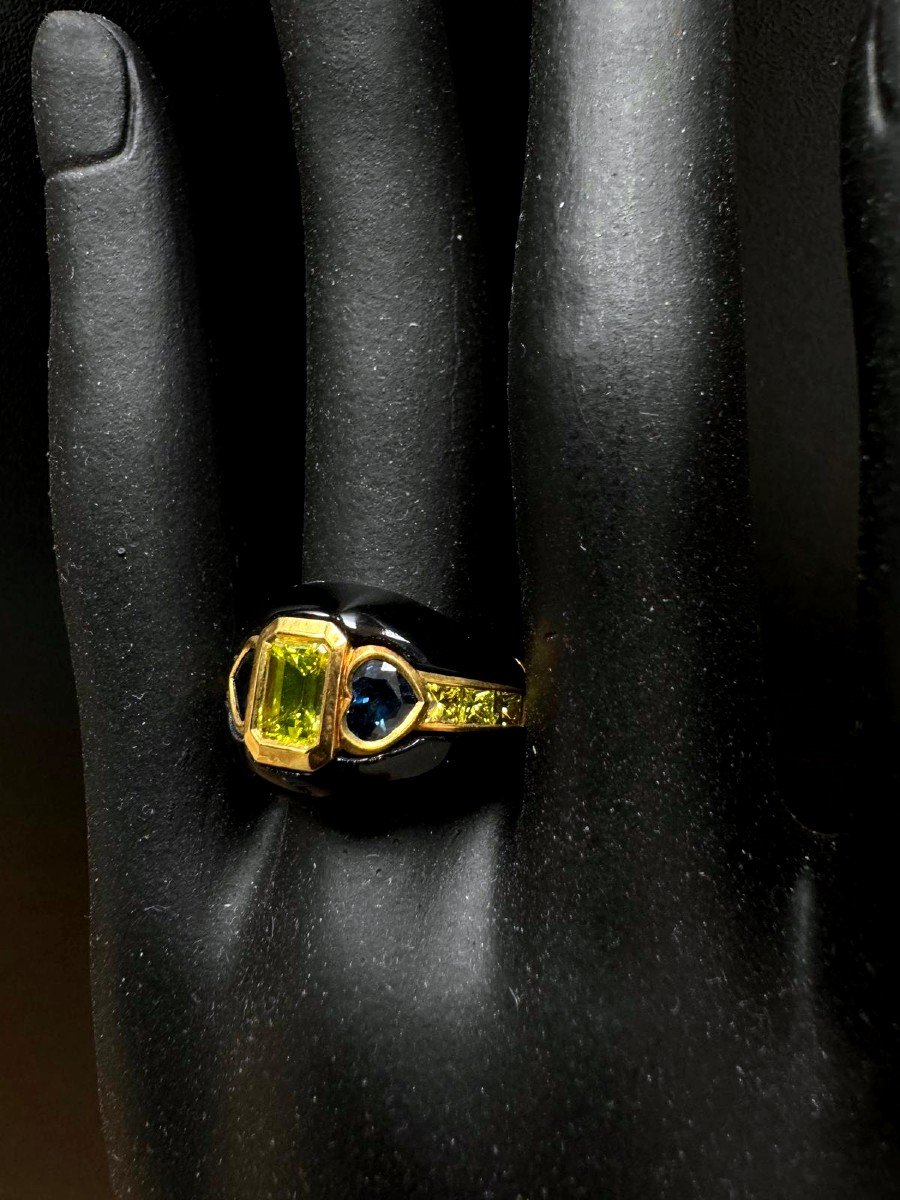 Ring 18kt. Yellow Gold & Onyx-photo-2