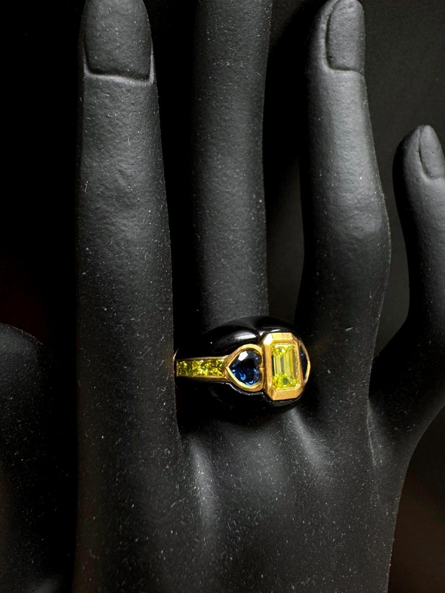 Ring 18kt. Yellow Gold & Onyx-photo-3