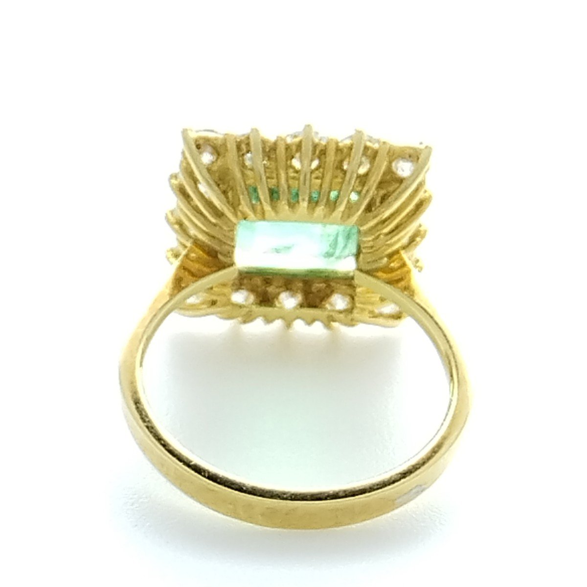 Ring Yellow Gold Emerald & Diamond -photo-1